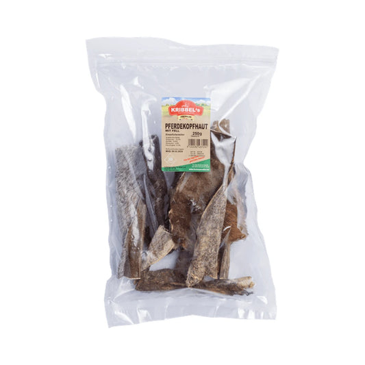 Kribbel's Pferdekopfhaut mit Fell 250g