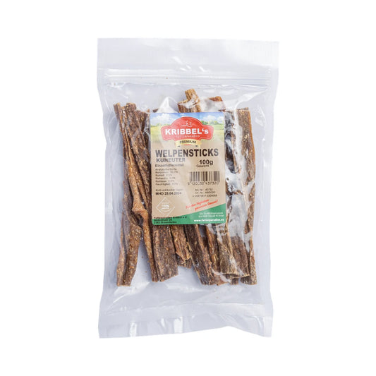 Kribbel's Welpensticks Kuheuter 100g