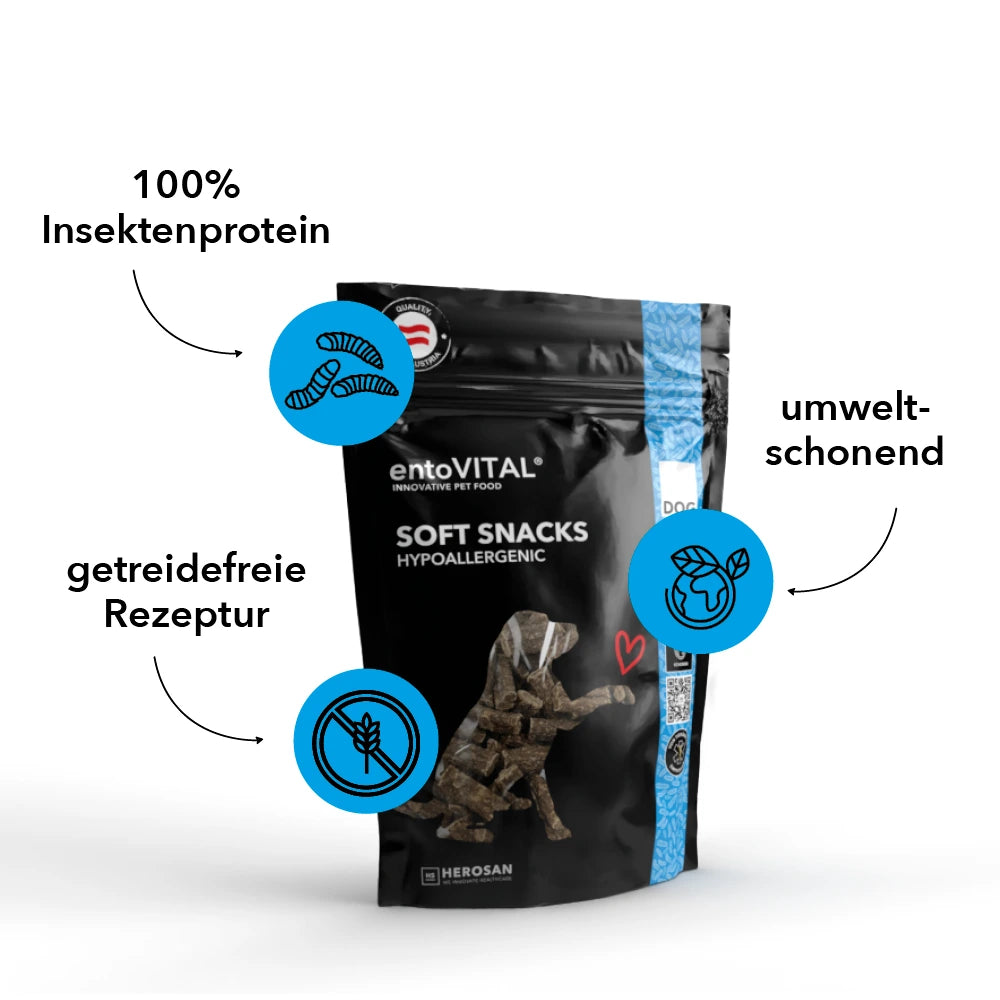 Hersoan entoVITAL Soft Snacks hypoallergenic DOG 100g