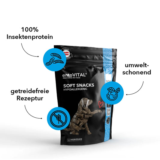 Hersoan entoVITAL Soft Snacks hypoallergenic DOG 100g