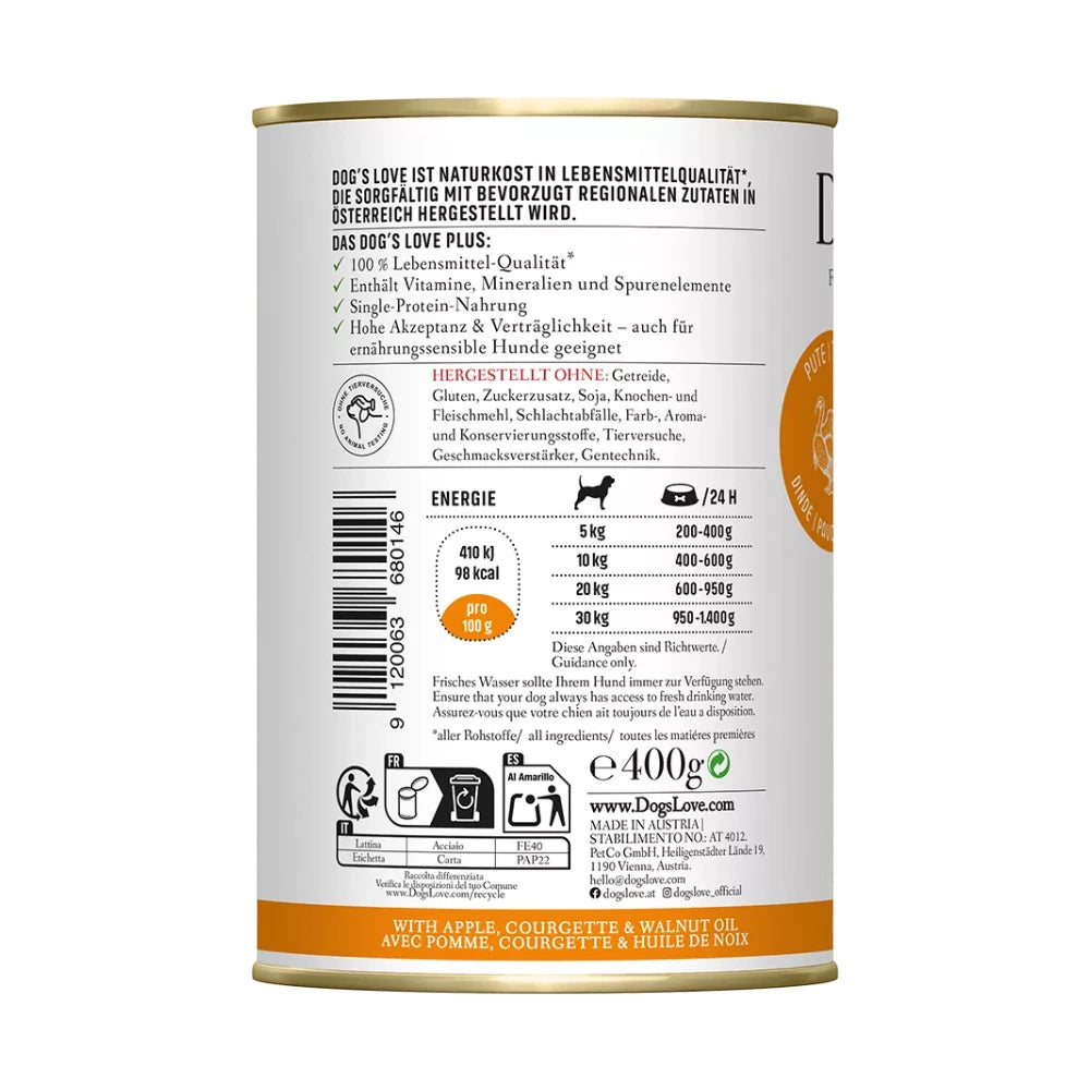 DOG'S LOVE ADULT Pute 800g